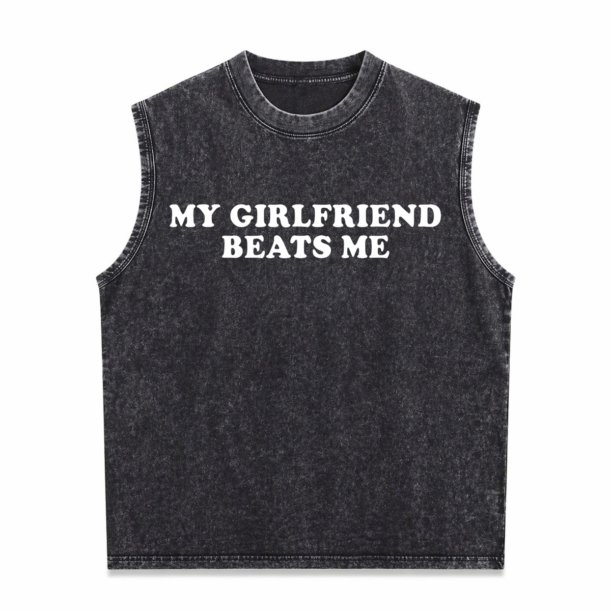Humor Relationship T Vintage Washed Tank Top in Black