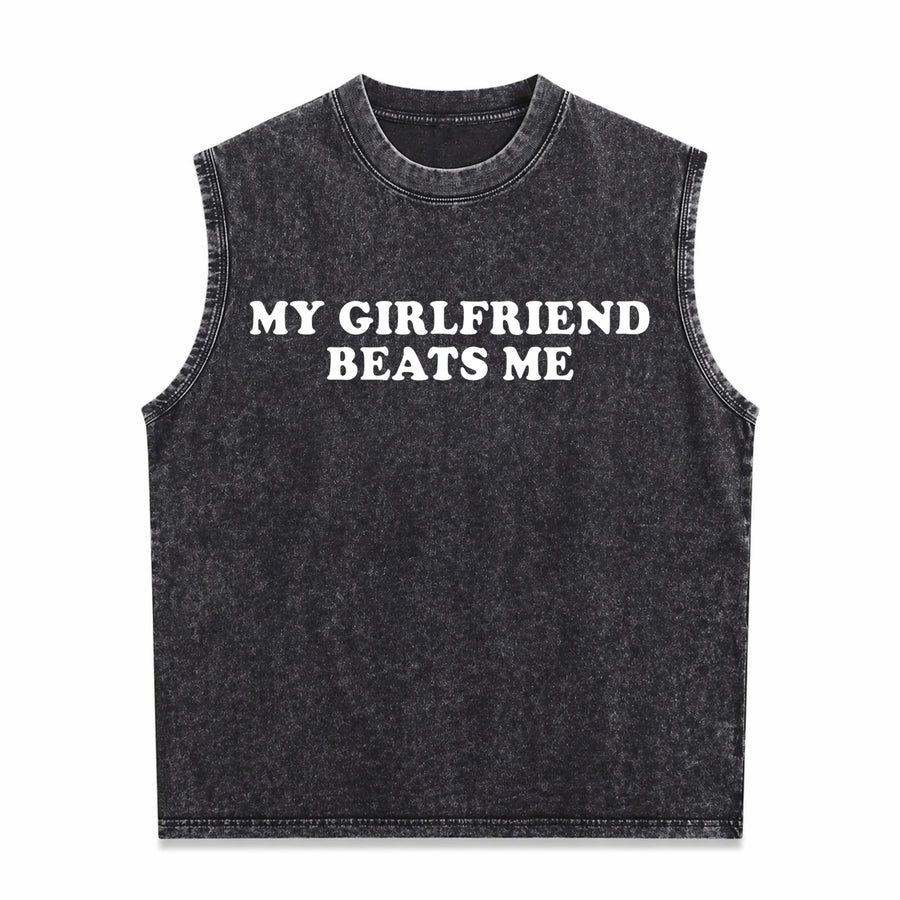 Humor Relationship T Vintage Washed Tank Top in Black