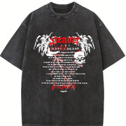 Y2K Retro Rebel Spirit Vintage Washed T-Shirt in Black