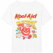 1-piece Set S Hip-hop with Ko Ol-aid Cartoon Cotton T-Shirt in White