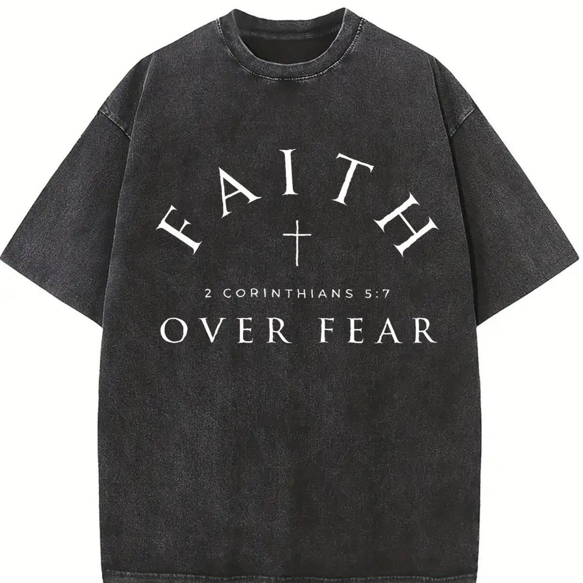 Appearance Bold Vintage Washed T-Shirt in Black