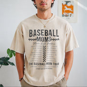 Baseball Mom Baseball Mama Tour Vintage Washed T-Shirt in Beige