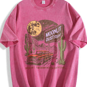 Retro Desert 90s Western Desert Vintage Washed T-Shirt in Red