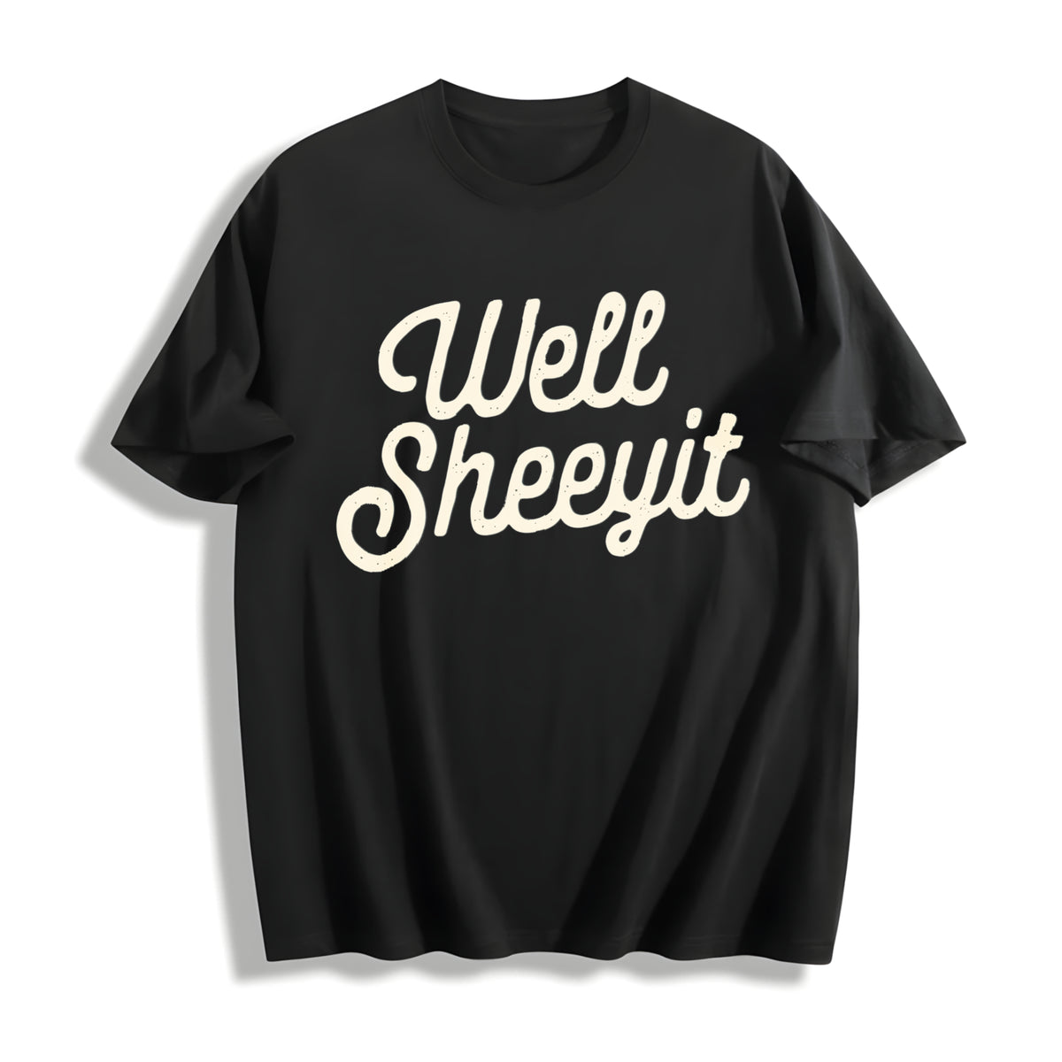 Well Sheeyit Vulgar Cotton T-Shirt in Black