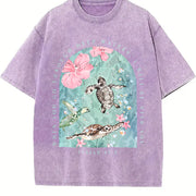 I Will Be with You Vintage Washed T-Shirt in Purple