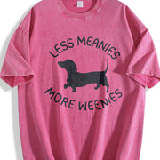 Dachshund Wiener Dog Vintage Washed T-Shirt in Red