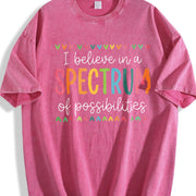 I Believe in a Spectrum of Possibilities Vintage Washed T-Shirt in Red