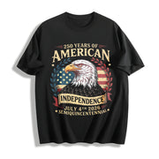 250th America Anniversary Cotton T-Shirt in Black