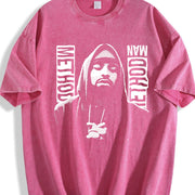 Method for Man Retro Rapper for & Boys Vintage Washed T-Shirt in Red