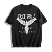 Free Bird Boho Eagle Thunderbird Retro Music Inspired Cotton T-Shirt in Black