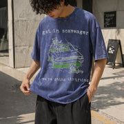 Get in Scavenger Thrifting Vintage Washed T-Shirt in Blue