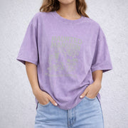 Haunted Mansion vintage washed oversized T-shirt in Purple