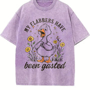 My Flabbers Have Been Gasted Vintage Washed T-Shirt in Purple