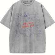 Cute Auntie Aunt Silly Goose Auntie Vintage Washed T-Shirt in Gray