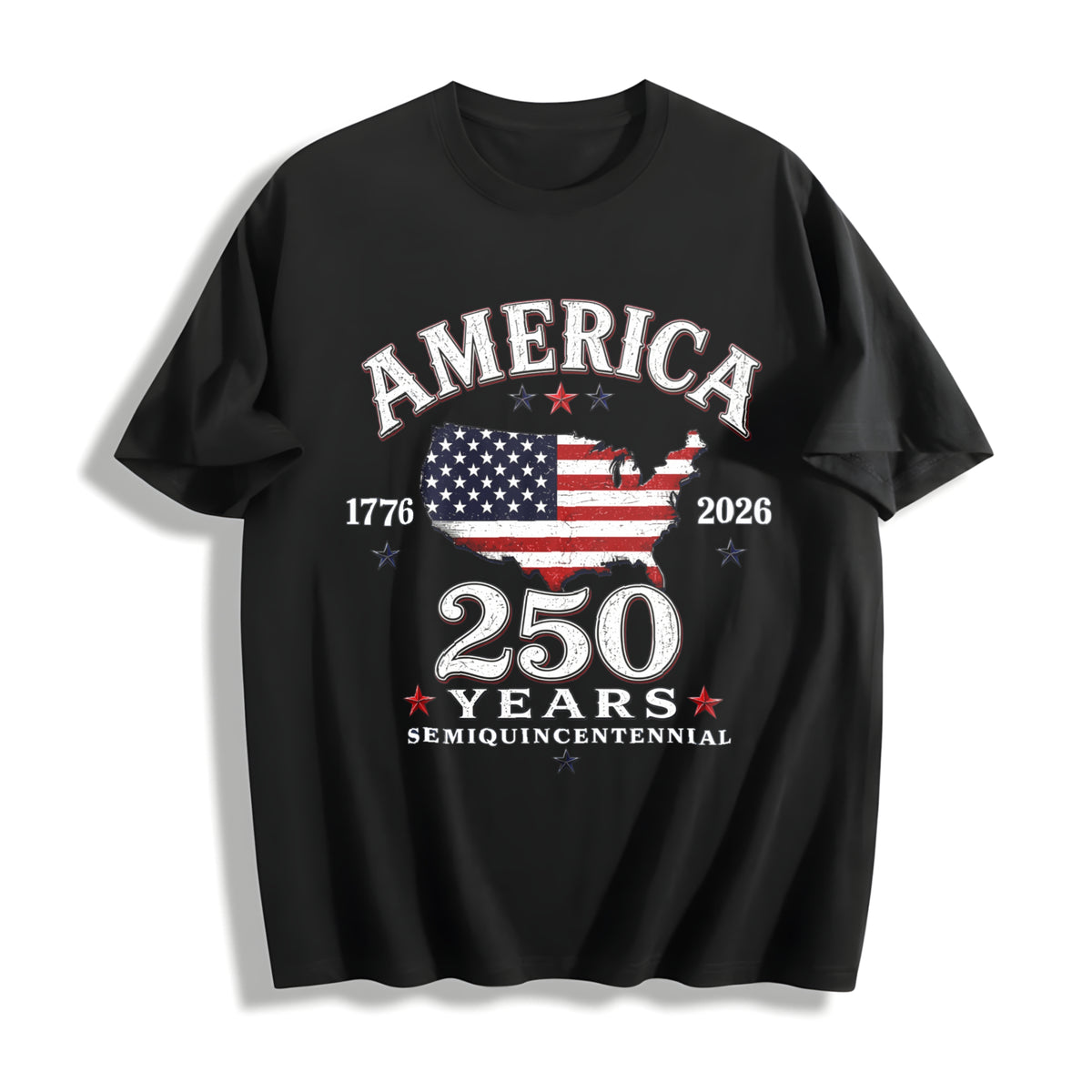America 250 250th Anniversary Cotton T-Shirt in Black