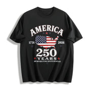 America 250 250th Anniversary Cotton T-Shirt in Black