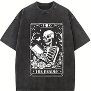 The Reader Tarot Card Vintage Washed T-Shirt in Black