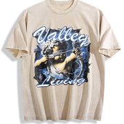 Valley Living Angel Vintage Washed T-Shirt in Beige