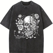 Grunge Urban Explorer Statement for the Coastal Vintage Washed T-Shirt in Black