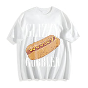 Glizzy Gobbler Hot Dog Cotton T-Shirt in White
