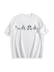 Meet Me at Midnight Cotton T-Shirt in White