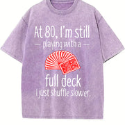 Retro-revival for Dad Vintage Washed T-Shirt in Purple