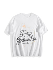 Fairy Godmother Baptism Proposal Cotton T-Shirt in White