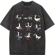 Silly Goose Plumber Vintage Washed T-Shirt in Black