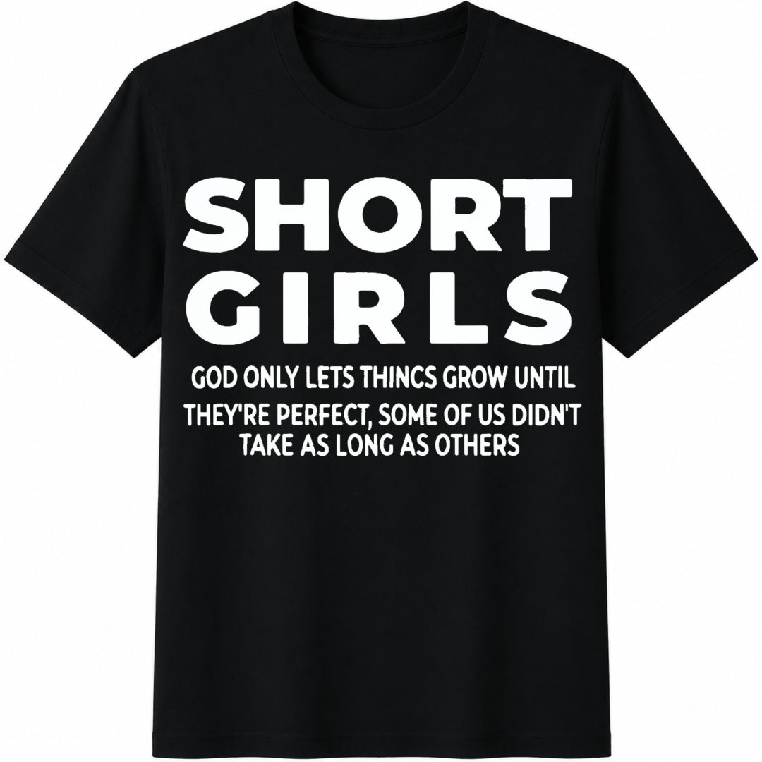 1-piece Set Short-sleeve Letter Round-neck Cotton T-Shirt in Black