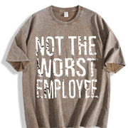 1 Pcs Heavy Adorable Vintage Washed T-Shirt in Brown
