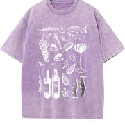 Italian Girl Retro Italy Vintage Washed T-Shirt in Purple