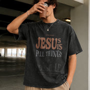 Jesus All Things Are Possible Vintage Washed T-Shirt in Black