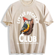 Little Pecker Club Big Dents Vintage Washed T-Shirt in Beige