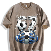 67 Soccer Vintage Washed T-Shirt in Brown
