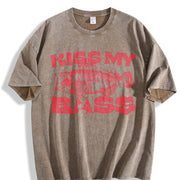 Kiss My Bass Style Fishing vintage washed oversized T-shirt in Brown
