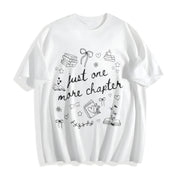 Just One More Chapter Cotton T-Shirt in White