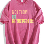Not Them Us Be the Best US Vintage Washed T-Shirt in Red
