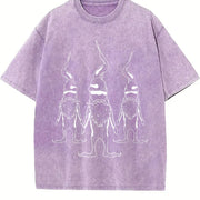 1800s Christmas Elf Vintage Washed T-Shirt in Purple
