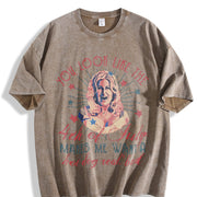 You Like the 4th of July Makes Me Want a Hot Dog Real Bad Vintage Washed T-Shirt in Brown