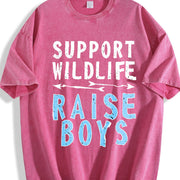 Support Wildlife Raise Boys Vintage Washed T-Shirt in Red