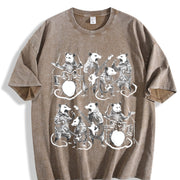 Possum Rock Band ® Vintage Washed T-Shirt in Brown