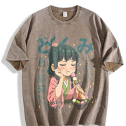 SDScMao Mao's Apothecary Diaries Anime Remedies Medicine vintage washed oversized T-shirt in Brown