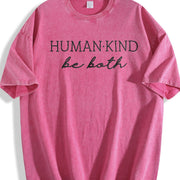Human Kind Be Kind Vintage Washed T-Shirt in Red