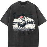 Retro Protect Our National Parks Vintage Washed T-Shirt in Black
