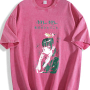Mao The Apothecary Diaries Anime vintage washed oversized T-shirt in Red