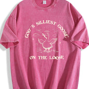 ® Gods Silliest Goose on the Loose 90s Vintage Washed T-Shirt in Red
