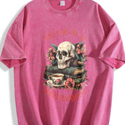 You Had Me At Trigger Warning Dark Romance Smutt Book vintage washed oversized T-shirt in Red