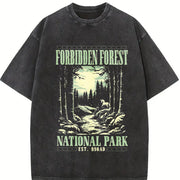 Forbidden Forest Bookish Vintage Washed T-Shirt in Black