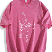 Retro Heavy Limited Gon Hunter X Hunter Anime Manga vintage washed oversized T-shirt in Red