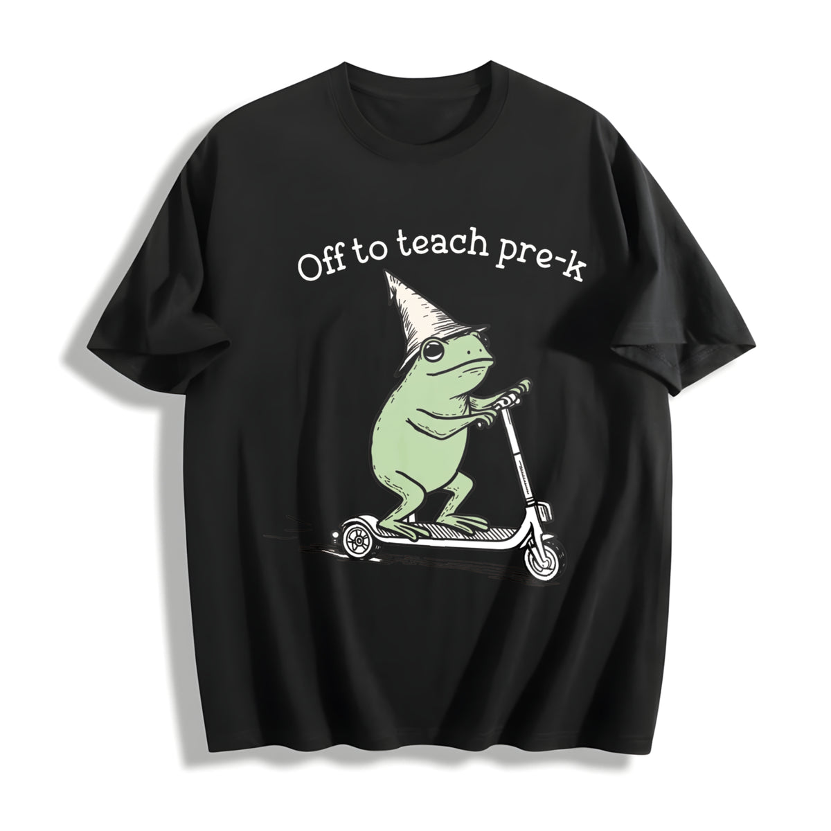 Pre K Grade Teacher Cotton T-Shirt in Black